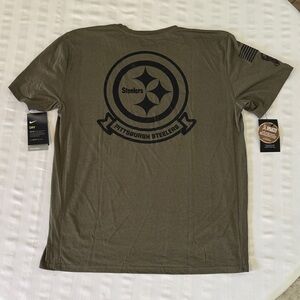Nike Olive Steelers Salute To Service Short Sleeve Tee